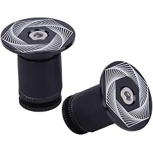 Mountain Bike Comfortable Handlebar Rubber Grips Bar End Grips Accessory (Swirl - black)