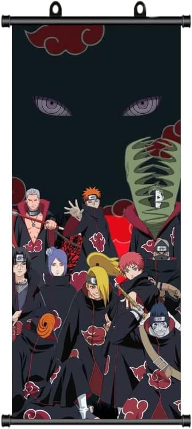 Naruto Poster,Naruto Scroll Poster,Akatsuki Posters,Anime posters for bedroom, Anime Wall Scroll Character Game, Manga Posters for Wall Decor 7030cm