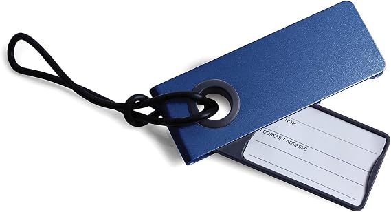 Lexon NEO Luggage Tag with Elastic Cord, Dark Blue LL114DB