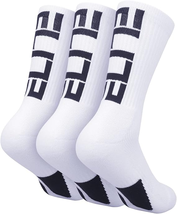 Basketball Crew Socks for Men and Women, Cushion Performance Athletic Basketball Socks