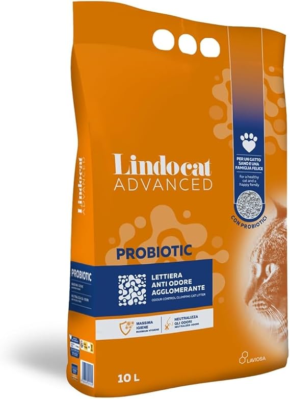 Lindocat Advanced Probiotic Kötü Bakterileri Önleyici Topaklanan Kedi Kumu 10L