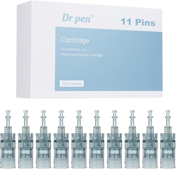 Dr.pen M8/M7S Cartridges 11 Pins, 10Pcs Dr.pen Replacement Cartridges for Microneedling Pen M8/M7S Model, Authentic Disposable Microneedling Cartridges (11 Pins, 10Pcs)