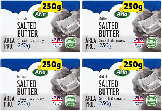 Salted butter Arlas 4 x 250g - Craft Guild of Chefs Approved (4 x 250g)