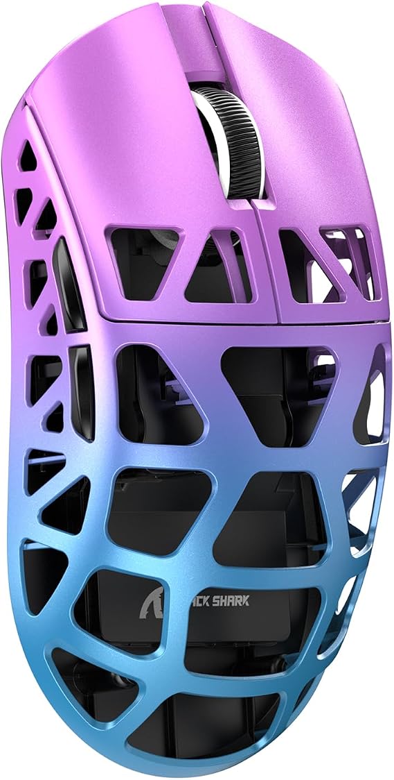 ATTACK SHARK R3 Gaming Mouse, Magnesium Alloy Edition, 3 Modes Gaming Mouse, Wired/Bluetooth/Wireless 2.4G Connection, Ultra Lightweight Mouse, 46g, 8000hz, PAW3395 Sensor, 26000DPI Rapid Charging,
