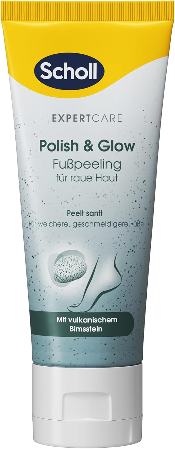 Scholl Expertcare nasır önleyici bakım peelingi – kuru cilt ve nasır için ayak bakımı – 1 x 75 ml – yıkanabilir formül, doğal ponza taşlı, cilt uyumluluğu dermatolojik olarak test edilmiştir