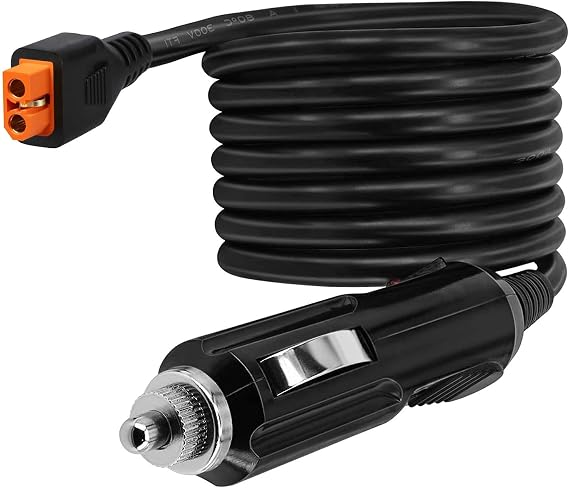XT60i シガレットライター カーチャージャー電源 パワーステーション ポータブル ソーラー発電機 発電所 エコフローなどに 4.9フィート