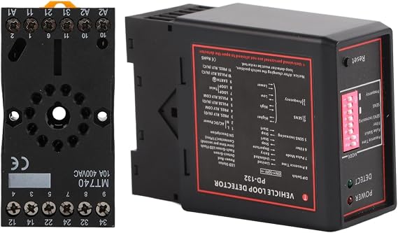 Vehicle Loop Detector, Inductive Loop Detector, Car Sensor Automatic Barrier Opener 4 Frequency Configurations with Pulse Relay for Gate Access Control