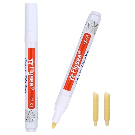 2 PCS Grout Pen,Grout Whitener,White Grout Pen for Tiles