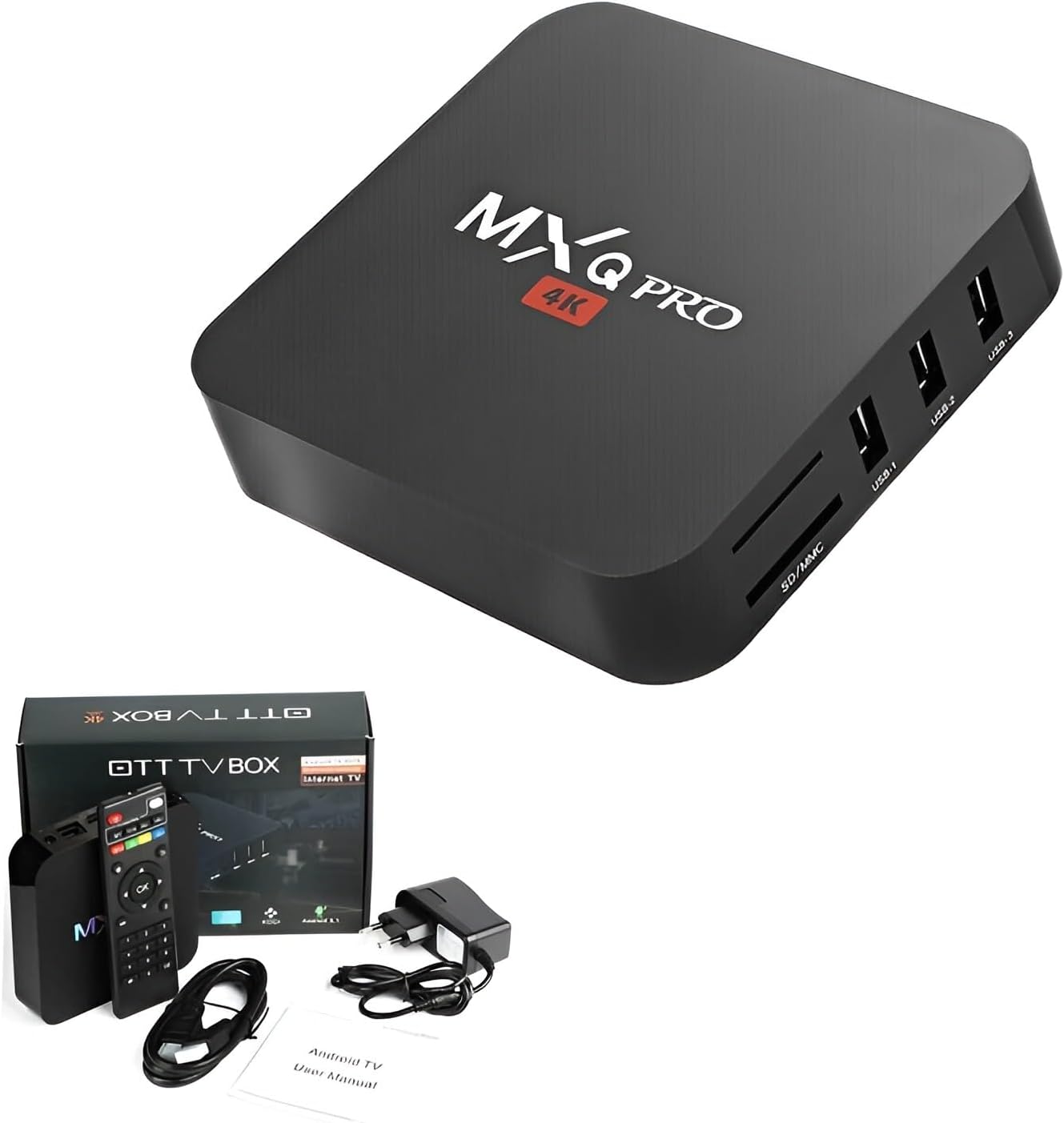 AOKOWN 4K Tuner Box, TV Box, Supports TVs, Simming Apps, High Speed Wi-Fi & 32 GB Large Capacity, Family Entertainment Device, Connectivity, Easy Setup