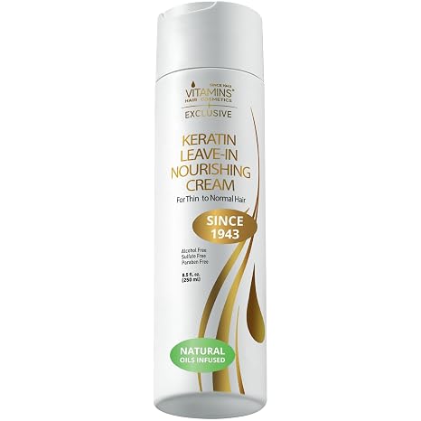 Vitamins Leave In Conditioner - Anti Split Ends Keratin Hair Care for Broken Hair Thin Brittle Damaged Hair - Keratin Hair Treatment without Rinsing