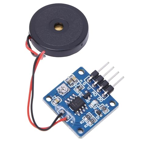 Piezoelectric Vibration Sensor Module, High Sensitivity Vibration Switch Module, DC 5.0 V, AD/DO Compatible with Interactive Drums