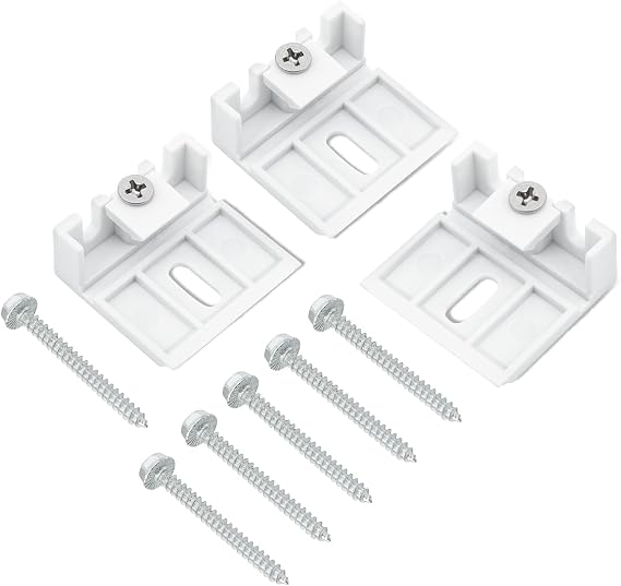 Blinds Shade Brackets Compatible with Hunter Douglas Duette, Honeycomb, Cellular and Applause Shades, Cellular Shade Mounting Brackets 1-3/4" Long for 3/8" Honeycomb Blinds (3 Pack, White)