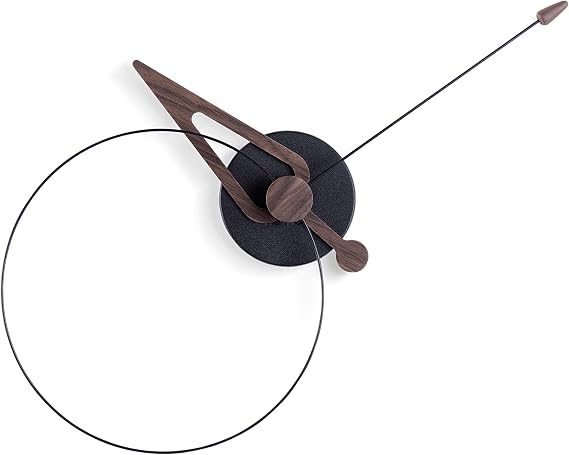 NOMON Design Wall Clock, ø40cm, Peak, Black, Walnut, unica, Design