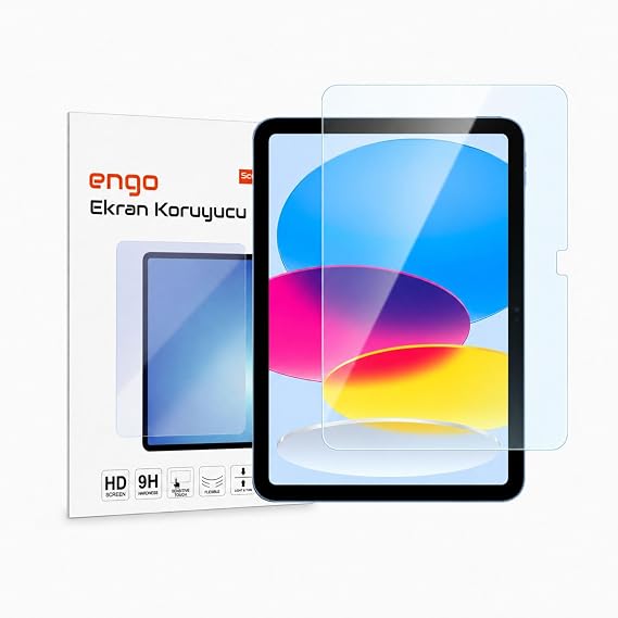 Engo Apple iPad 11. Nesil iPad A16 İle Uyumlu Ekran Koruyucu 9H Temperli Kırılmaz Esnek Nano Cam, Çizilmeye Ve Darbeye Dayanıklı Koruma, HD Şeffaf 11 Inç