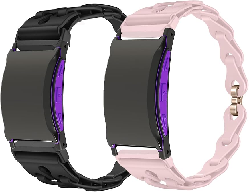 Lamshaw Compatible for Shock Clock Max Bands, Elastic Silicone Hollowed Out Replacement Straps Compatible for Pavlok Shock Clock 3, Max