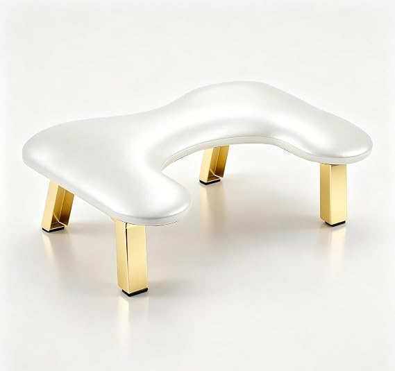 VOCOSTE Nail Arm Rest, U Shaped Arm Rest for Nails Golden Arc Stand