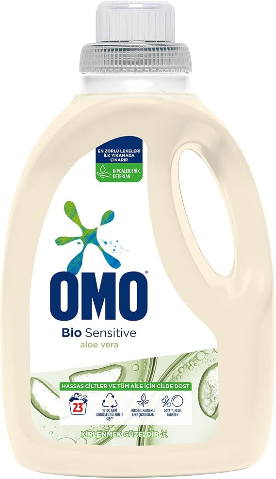 Omo Bio Sensitive Sıvı Deterjan Aloe Vera Özlü Hipoalerjenik 1500 ml