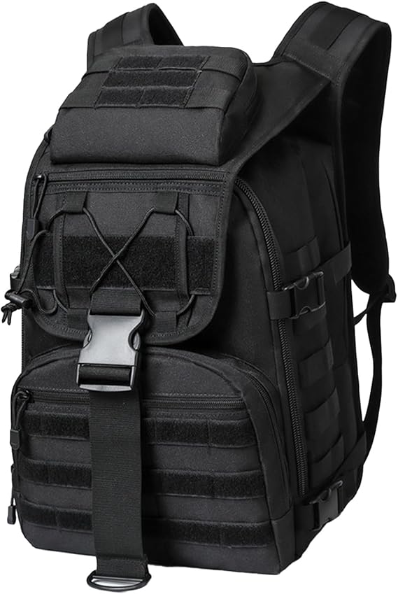 Tactical Backpack 35L Waterproof Backpack for Travelling Tool Backpack Mens Rucksack for Men Military Backpack Hiking Backpack (Black)