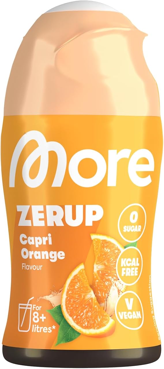 MORE Zerup, Zero Calorie Syrup with Real Fruit Extracts, Capri Orange