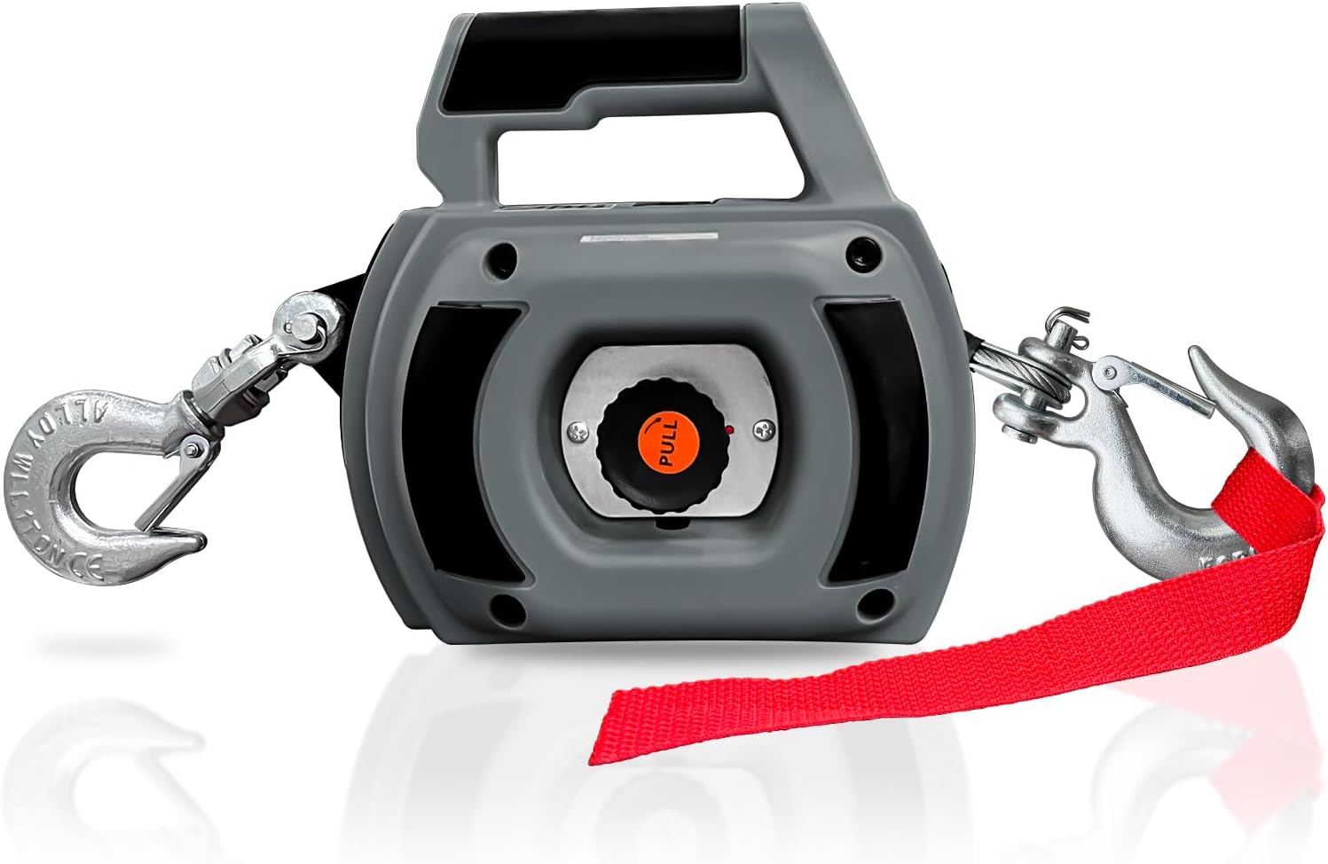 Portable Drill Winch 1000LBS, Drill Powered Winch with Alloy Steel Wire Rope 40FT, Hand Warn Winch for Lifting, Dragging, Handling, Trailer Grey, 750LBS, Gray