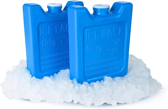 CHEFZOCO Cold Accumulator, Ice Blocks for Portable Coolers, Plastic Ice Plates, Includes Pack of 2 Blocks