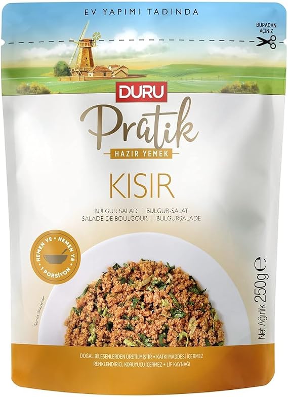 Duru Pratik Hazır Yemek – Kısır 250g, Doğal ve Katkısız, Anında Hazır Lezzet