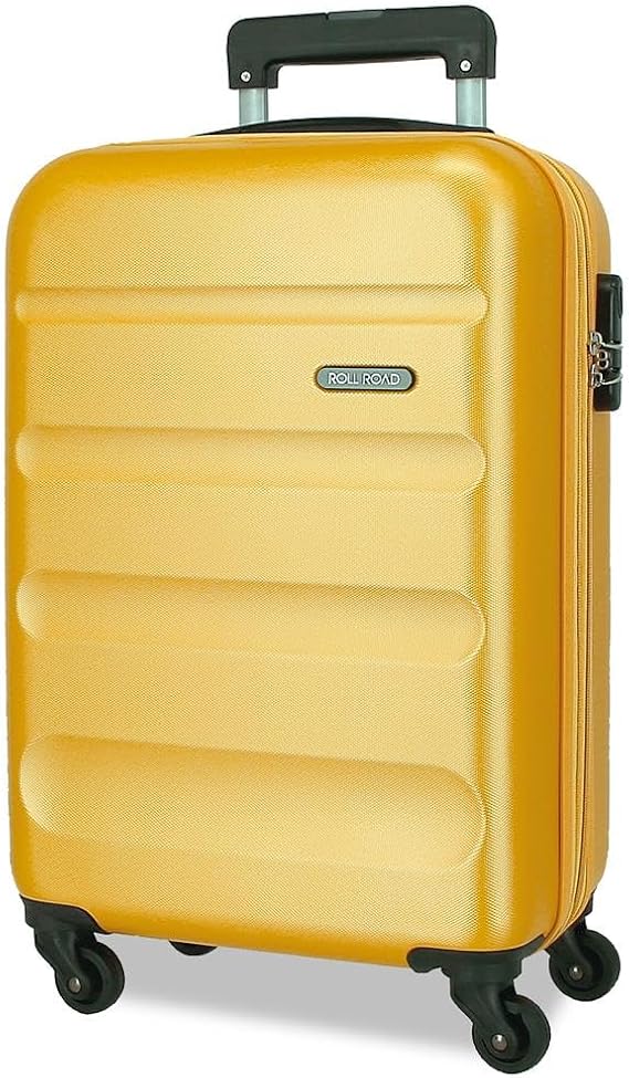 Roll Road Flex Cabin Suitcase Beige 35x55x20 cms carry-on luggage Air Europa Hard Shell ABS Side Combination Lock 33L 2,78 kgs 4 Double Wheels