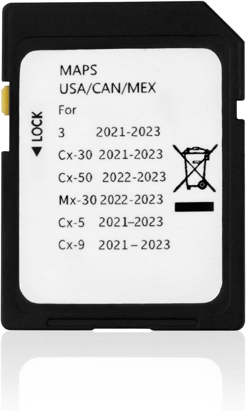 Latest Version Navigation SD Card Fits for 2021-2023 3  CX5  CX9  CX30, 2022-2023 MX30  CX50 Car GPS Navigation System for USACANMEX Maps TD2K-66-EZ1 Replacement Accessories