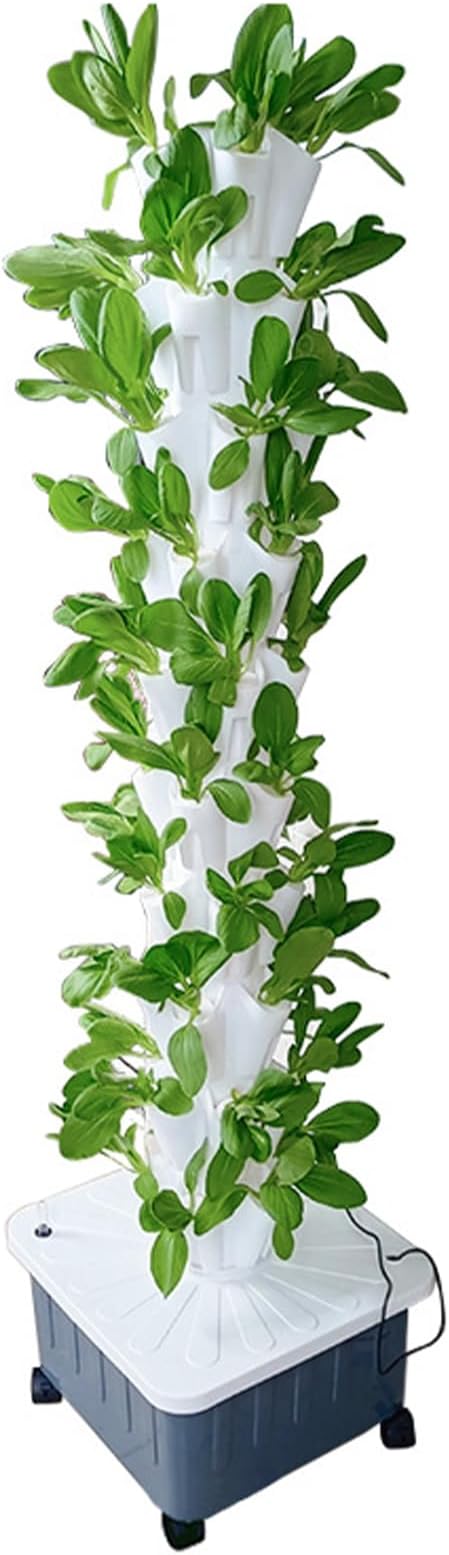 Hydroponics System Tower 8/10/12 Layers Vertical Hydroponic Tower Garden Planter Kit for Balcony Growing Vegetables, Herbs, Fruits