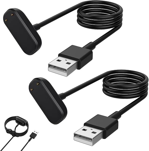 2 Pack Charger Compatible with Fitbit Charge 6/Charge 5/Luxe (3.3ft/1m)