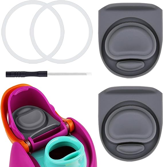 2 Sets Replacement Stopper and O Ring Gasket Compatible with Owala FreeSip 24oz 32oz,Water Bottle Lid Insert Cap Rubber Seal Parts for Owala 16/19/24/32/40oz Mouthpiece Accessories SKA1