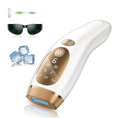 Haarlosy IPL Devices Hair Removal with Cooling Function - 9 Energy Levels 999900 Light Pulses Laser Hair Removal Painless Hair Removal Device Home for Face Body Armpits Legs