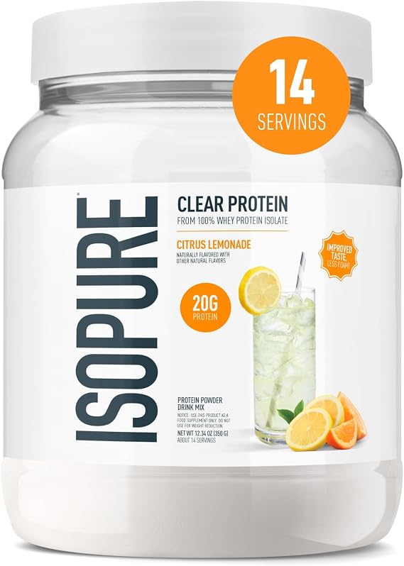 Isopure Infusions Protein, 14.1 oz 400 g, Citrus Lemonade