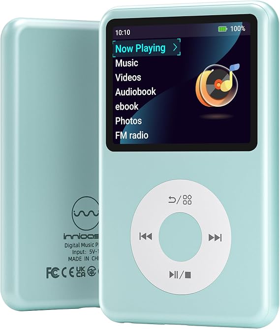 128G Mp3 Player with Bluetooth Innioasis Y1 Video Digital Music Player HiFi Mini Portable Audiobook Mp3 2026 Nice Gift Choice Theme Upgrade Teal