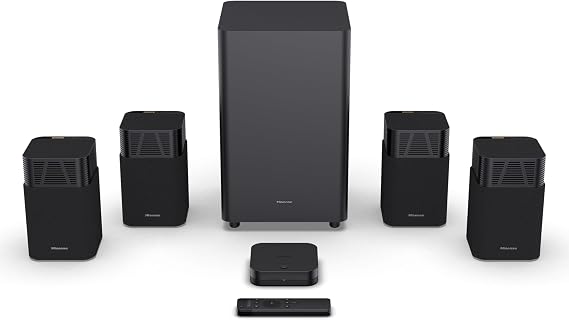 Hisense HT SATURN, 4.1.2 CH home theatre sound system, wireless satellite speakers, Tuned by Devialet, 720 W max audio power, Hi-Concerto, Dolby Atmos, DTS:X, Room fitting tuning, EzPlay 3.0