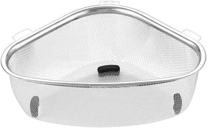 Metal Brackets Triangle Corner Strainer Triangular Sink Drain Shelf Corner Sink Strainer Basket Stainless Shelf