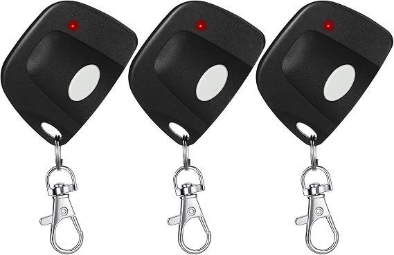 Kingdder 3 Pcs Gate Opener Remote Compatible with Multicode, Black, White