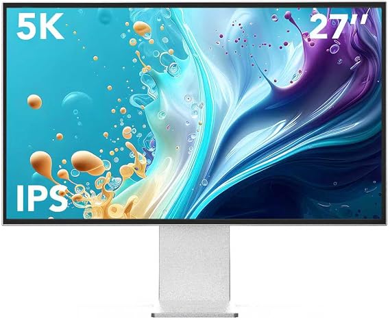 27" 5K 5120x2880 IPS Monitor All Aluminum Alloy Stand Height Adjustable sRGB100% DCI-P3 99% Coverage VESA100*100