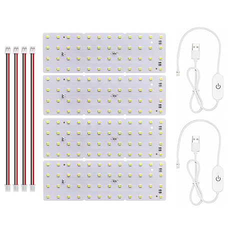 4PCS Lithophane LED Backlight Board Kit KC009 KC010 for Bambu Lab H2C/X1/P2S/A1 LED Light Board Backlights Makerworld Model Parts USB 3D Print Accessory Photo Model DIY Light Box
