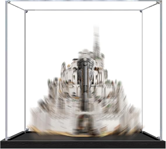 Acrylic Display Box Compatible with Lego 11377 The Lord of The Rings: Minas Tirith, Clear Dustproof Storage Box (Model Not Included) (Transparent 2MM)