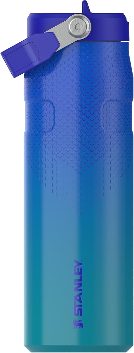 STANLEY IceFlow™ Aerolight™ Flip Straw 2.0 Pipetli Termos Su Şişesi 0.7 Litre - Pacific Hypergrip | Paslanmaz Çelik