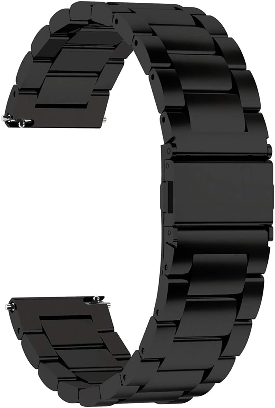 Microsonic Amazfit GTR 3 Pro için Metal Stainless Steel Kordon Siyah [GTR 3 Pro ile Uyumlu Kordon - Siyah]