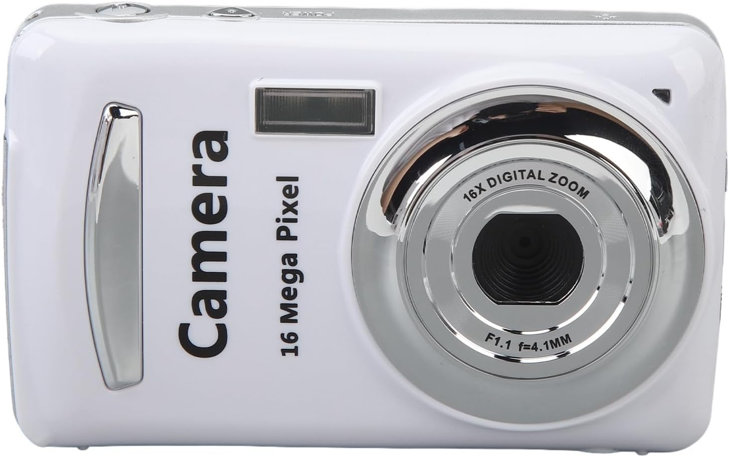 Digitalkamera für Kinder 16 MP 1080P HD-Autofokus-Vlogging-Kamera mit 16-fachem Digitalzoom 24-Zoll-Bildschirm Fülllicht Taschen-Kompaktkamera für Reisefotografie (White)