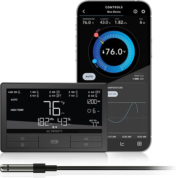 AC Infinity CONTROLLER 69 PRO+, 8-Port Smart Ambient Controller with