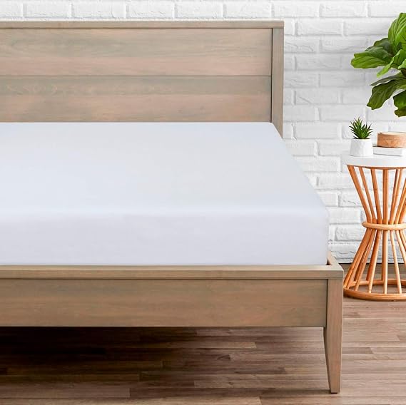 Fitted Sheets Double Bed 800 Thread Count - Ultra Deep Fitted Sheet 46 cm 18 Inch - 100% Pure Egyptian Cotton Sateen Super Soft Hotel Quality Bedding, White - Double