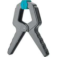 TOTAL - Kelepçe | Ölçüler 150 mm | Maksimum Çekme Gücü 15 kg | Ergonomik Tasarım | Yapışkan Parçaları Tutmak için Yaylı Kelepçe | Gri Plastik