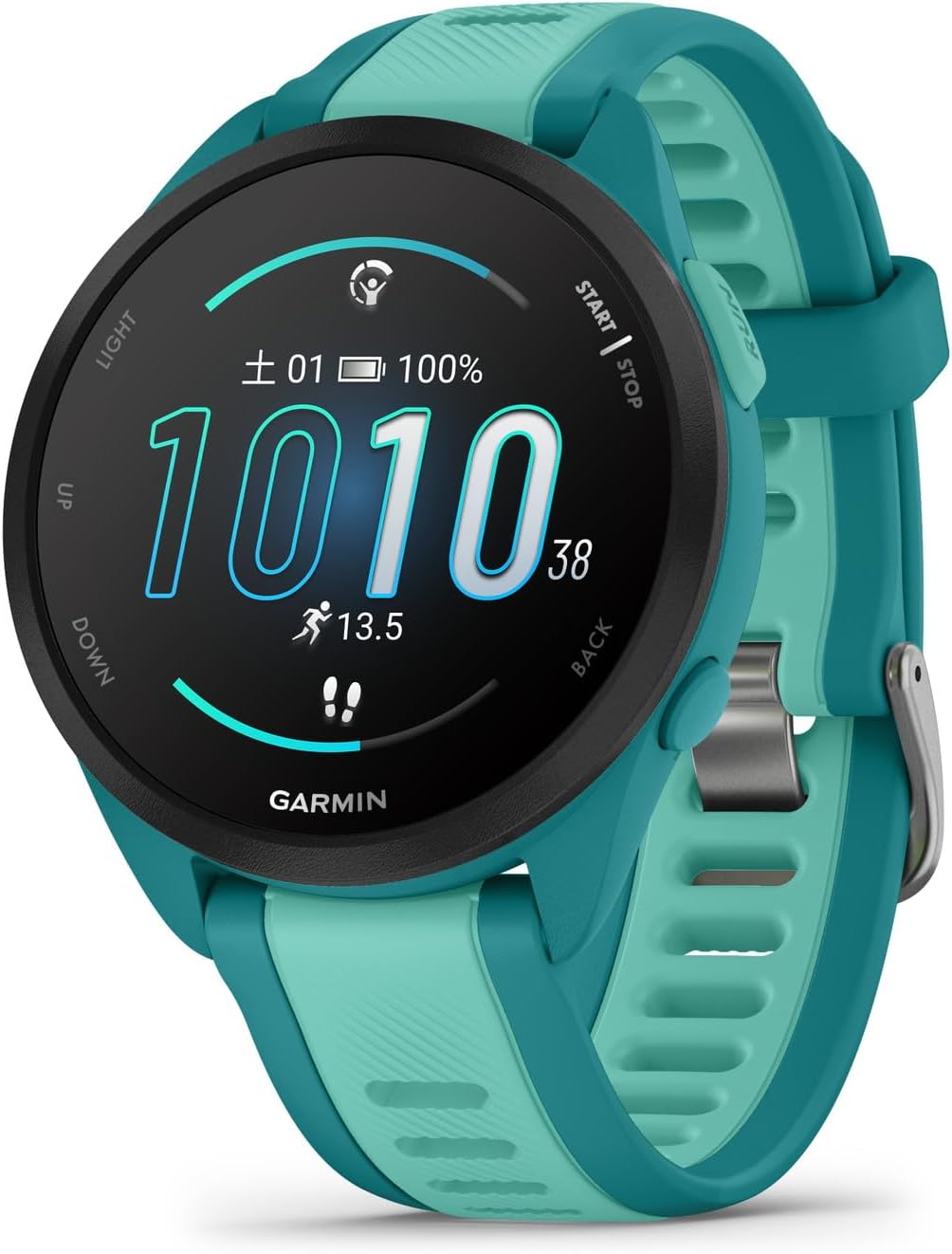Garmin Forerunner 165 Running WatchLong BatteryUltra-LightweightHigh Precision GPSVivid AMOLED Touch DisplaySyncs with Apps for Data ManagementSleep Score & Body Battery MeasurementMusic