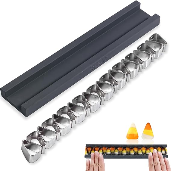 Webake 自家製キャンディコーン作りキット 304ステンレススチールキャンディコーンカッター シリコンモールド付き 再利用可能なハロウィンキャンディ作りツール DIYキャンディーや自家製お菓子用