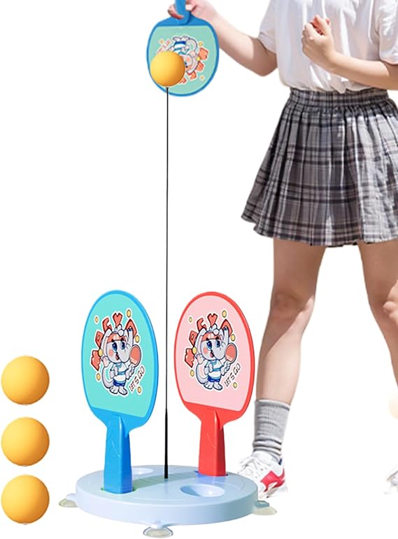 Table Tennis Training Kit Paddles Set Portable Interactive Single Exercise