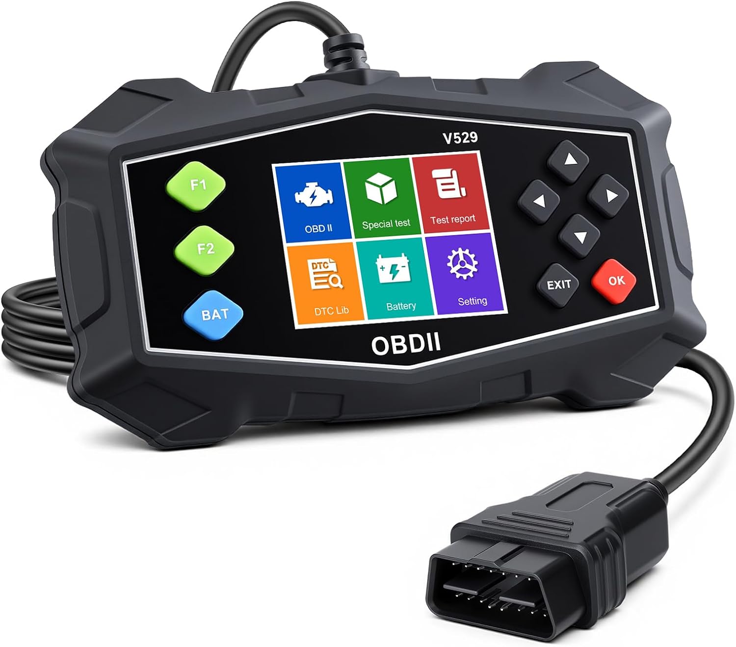 OBD2 Scanner Diagnostic Tool, ZEXMTE Professional OBD2 Scanner with Data Stream, Mode 6, Mode 8 & IM Readiness, Enhanced Code Reader for Cars and Trucks, 2.8'' Color Screen, Suitable for 12V vehicles